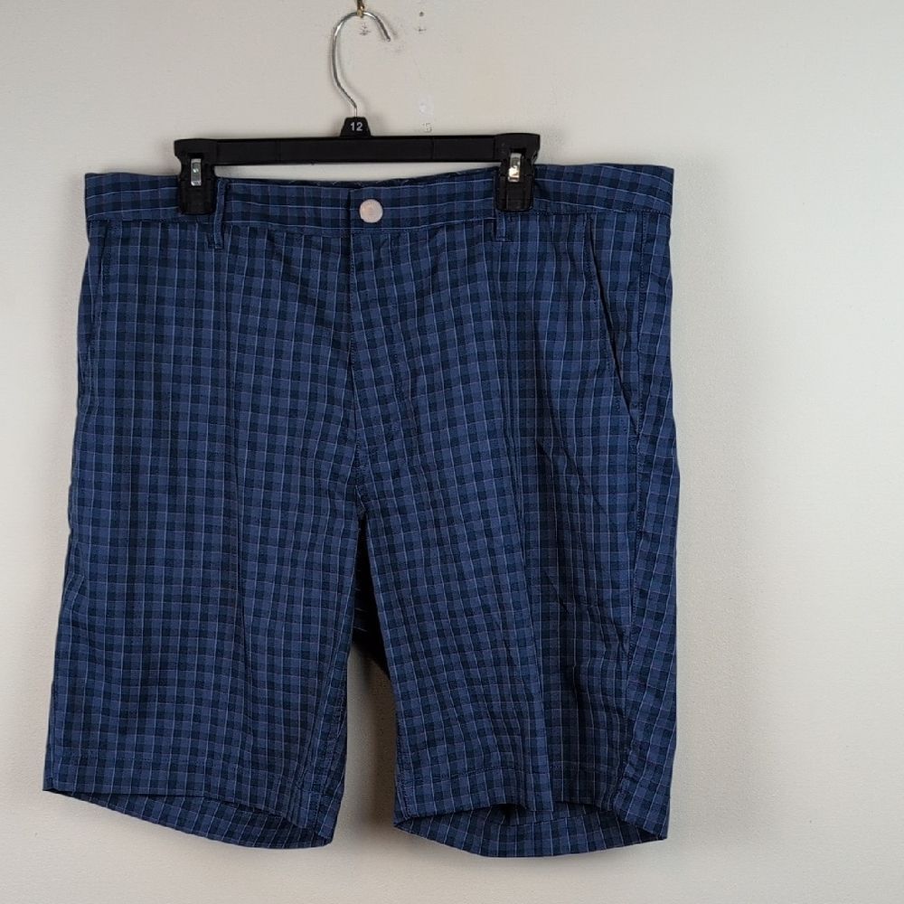 Bonobos Golf 10" Blue Windowpane Check Performance Shorts Size 38